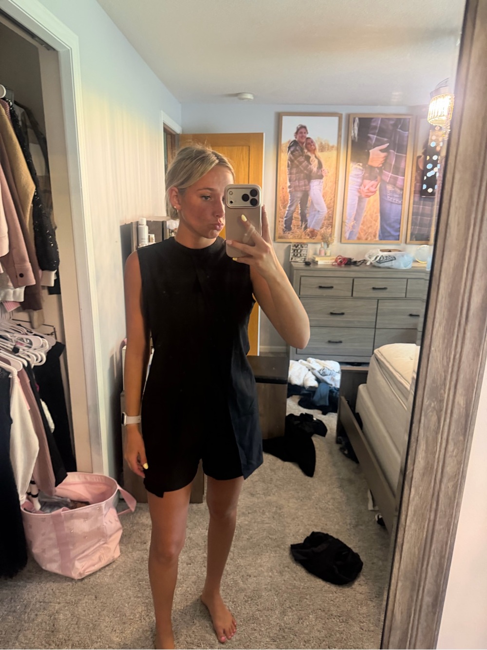 Black Sleeveless Romper